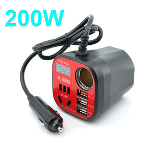 Chargeur double USB étanche, accessoire <span class=keywords><strong>prise</strong></span> d'alimentation, sortie DC 12V 220V AC, <span class=keywords><strong>adaptateur</strong></span> allume-cigare de voiture - Product Image 1
