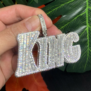 Moda Hip Hop gioielli alla moda Rock Punk argento oro due pietre placcato rettangolo 5A Cubic Zirconia cendente lettera <span class=keywords><strong>re</strong></span> - Product Image 3