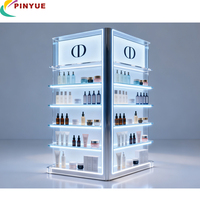 Vente directe d'usine, présentoir en acrylique LED sur mesure de 3 mm d'épaisseur pour parfum, cosmétiques, maquillage, soins de la peau, magasin de nouveautés