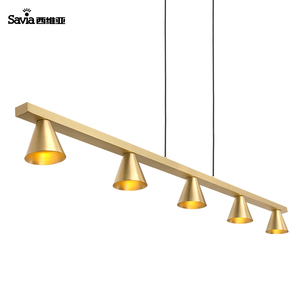 Savia Moderne En Laiton Massif Doré Lustre Pendentif Lumière avec 5 Lampe de Plafond Led <span class=keywords><strong>Suspension</strong></span> Suspendue Pour La <span class=keywords><strong>Cuisine</strong></span> - Product Image 2
