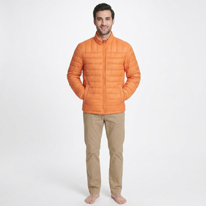 Chaqueta Acolchada de Invierno con Logotipo Personalizado, Estilo Urbano, Cortavientos de Lona, Chaqueta Bomber Ligera para Exteriores, Chaquetas para Hombre - Product Image 1