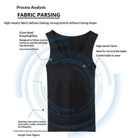Maßgefertigte OEM Hochelastische Polyamid Herren-Shapewear Bauchflachende Kernunterstützung Funktionelle Weste für Workout-Training