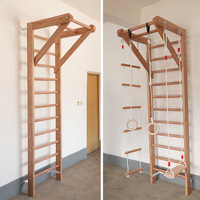 Structure d'escalade murale en bois de style suédois pour enfants, barres de gymnastique murales, échelle murale en bois, salle de sport à domicile