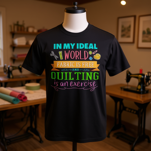 T-shirt d'exercice en tissu gratuit pour la couture, grande taille, avec graphiques brodés - Product Image 3