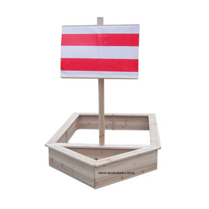 SHUNDA SD-SB008 Barco de Arena de Madera para Niños 180x96x125cm Juguete de Playa para Exteriores para Todas las Estaciones con Bandera - Product Image 2