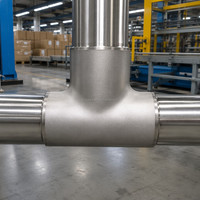 Raccord en T réducteur sans soudure en acier duplex 2205 SCH40S NACE MR0175, résistant aux chlorures, conforme ASME B16.9, directement de l'usine
