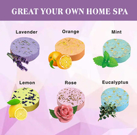 Coffret Cadeau de Tablettes de Douche Effervescentes Biologiques Vegan à la Menthe Poivrée, Parfumées et Relaxantes, de Luxe OEM