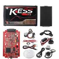 Herramienta de Programación y Ajuste de ECU Versión EU para Kess V2 V5017 para V7020-OBD2, Software BDM Maestro para Autos y Camiones, PCB Rojo, 12V, Windows