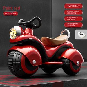 Motocicleta Eléctrica para Niños, <span class=keywords><strong>Triciclo</strong></span> Recargable para Niños y Niñas, Juguete para Bebés, Control Remoto, Doble Tracción, Plástico - Product Image 6