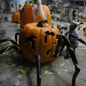 2024 Festival decoración <span class=keywords><strong>Halloween</strong></span> calabaza al aire libre fibra de vidrio <span class=keywords><strong>araña</strong></span> miedo <span class=keywords><strong>Halloween</strong></span> pantalla Horrible estatua Exterior - Product Image 1