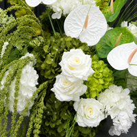 Arrangement de fleurs artificielles Anthurium Rose Hortensia pour centre de table de mariage, décoration florale événementielle, vente en gros