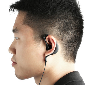 Auriculares con Gancho para Oreja Leixun de 3.5mm con Micrófono para Walkie Talkie, Color Negro - Product Image 1