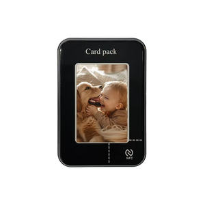 다기능 카드 가방 팩 NFC DIY 사진 INK 스크린 카드 홀더 스탠드 브래킷 핸드폰 용 마그네틱 백 지갑 전화 케이스 - Product Image 1