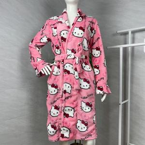 Nuovo accappatoio lungo di flanella donna autunno <span class=keywords><strong>inverno</strong></span> grazioso Design pigiama caldo <span class=keywords><strong>abbigliamento</strong></span> per la <span class=keywords><strong>casa</strong></span> - Product Image 4