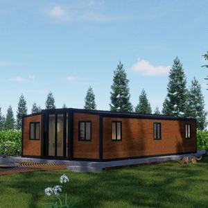 20 Fit Katlanabilir Genişletilebilir Çelik Konteyner Ev 2 Yatak Odası Mutfak Banyo Villa Ev Bar Kullanımı Modern Tasarım 5+ Yıl - Product Image 2