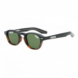 Nouvelles lunettes de soleil vintage pour hommes et femmes, monture PC haut de gamme, verres UV400, logo personnalisé, monture couleur écaille de tortue, pour la conduite - Product Image 1