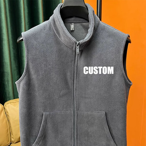 <span class=keywords><strong>Gilet</strong></span> polaire ajusté pour <span class=keywords><strong>homme</strong></span> avec fermeture éclair intégrale, veste sans manches en polaire premium, logo personnalisé OEM, vêtements de travail d'extérieur, vente en gros - Product Image 3