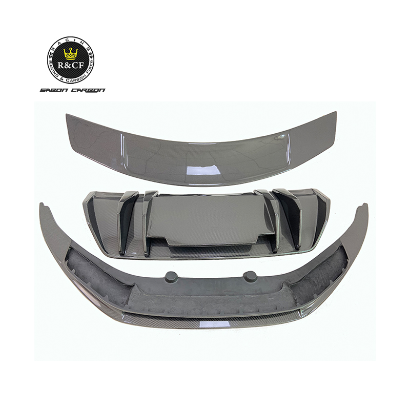 2017 + Автомобильный спойлер R8 задний спойлер в стиле Vor углеродное волокно GT Крыло передняя губа диффузор для Audi R8 Новый R8 Bodykit