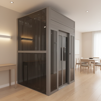 Ascenseur de villa contemporaine |   Ascenseur domestique intérieur/extérieur avec porte automatique |   Ascenseur pour petits passagers de 2 à 4 étages