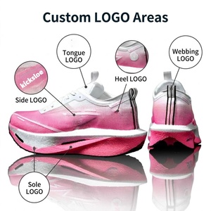 Scarpe da Corsa Traspiranti con Suola in Carbonio per Uomo, Sneakers Unisex in Tessuto Elasticizzato per Maratona, Antiscivolo e Confortevoli, Personalizzabili OEM ODM - Product Image 1