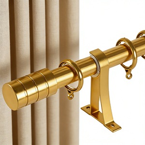 Juego de Barra y Soporte para Cortinas de Aleación de Aluminio Resistente y Moderno de 6.7 Metros de Largo para Ventanas - Product Image 1