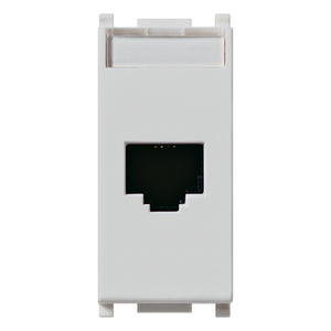Connecteur RJ45 Cat5e UTP, plaque murale argentée 5,1x2,8x5,3 cm, prise réseau - Product Image 1