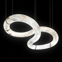 Lustre moderne en albâtre espagnol Infinity, luminaire suspendu LED pour hôtel, villa, plafonnier Infinity de luxe, télécommande