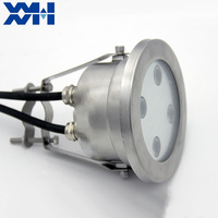 Projecteur LED subaquatique RGBW en acier inoxydable IP68 12V/24V 4 fils pour jardins, piscines, fontaines, bassins avec contrôle DMX, garantie 3 ans