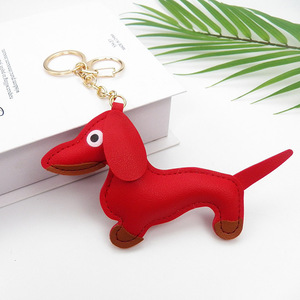 Thời Trang PU Da Bóng Con Chó Túi Quyến Rũ Dachshund Mặt Dây Chuyền Cho Xe Túi Treo Trang Trí <span class=keywords><strong>Keychain</strong></span> Trang Trí Tự Làm Túi Phụ Kiện - Product Image 5