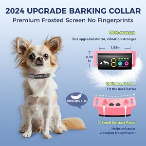 फैक्टरी थोक हानिरहित छाल नियंत्रण वाटरप्रूफ एंटी बार्क कॉलर छोटे और मध्यम कुत्तों के लिए कोई झटका नहीं - Product Image 4