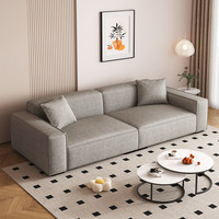Ensemble de canapés d'angle en tissu durable de style crème minimaliste moderne avec rembourrage en éponge pour salon, appartement, hôtel