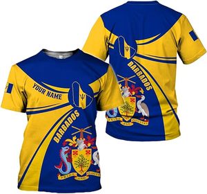 เสื้อทีเชิ้ตบาร์เบโดสออกแบบได้ตามต้องการสำหรับผู้ชายเสื้อยืดแขนสั้นสำหรับผู้ชายสวมใส่สบายไม่ระคายเคืองผิว - Product Image 2