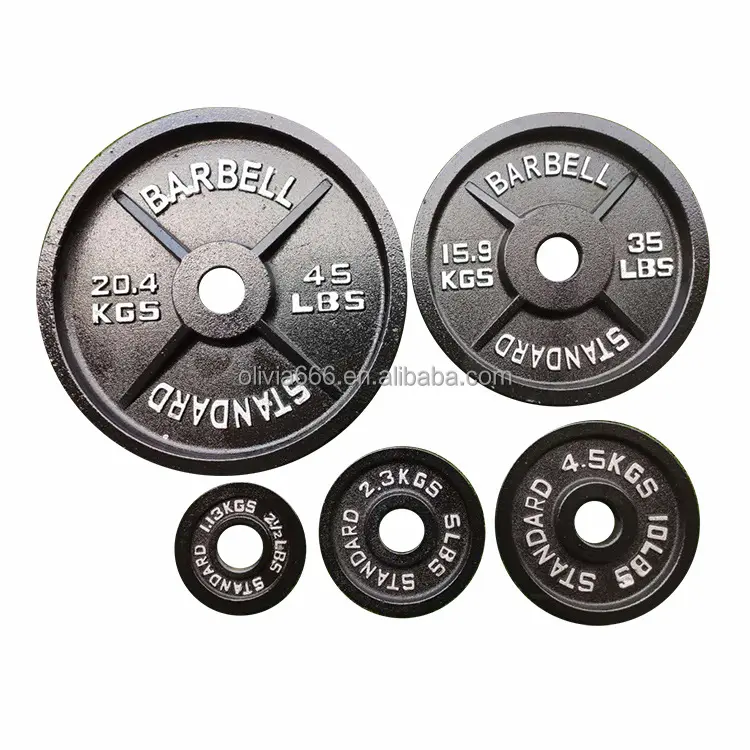 Wholesale Gym Body Building Weight Lifting Plates cast iron Barbell Plates