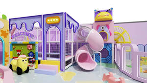 Parque Temático Morado con Tobogán Giratorio, Tobogán Luminoso, Trompeta, Certificado CE, Madera Esponjosa, PVC, Parque Infantil Interior <span class=keywords><strong>para</strong></span> <span class=keywords><strong>Parques</strong></span> <span class=keywords><strong>Infantiles</strong></span> - Product Image 5