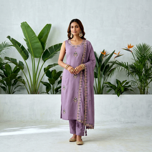 Ensemble Salwar Kameez brodé 3 pièces indien pakistanais de luxe pour femme, avec Kurti sans manches, pantalon et dupatta, vente en gros, ethnique - Product Image 2