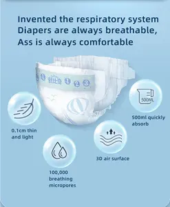 Hot Sell Japan Quality Manufacturer ECO Biodegradable Nappies Newborn Size 0 Baby Diapers