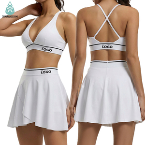 Maßgeschneidertes Damen-Yoga-Set: Schnelltrocknender Sport-BH und Plissierter Rock für Frauen in Übergrößen mit Hoher Stützfunktion - Product Image 2