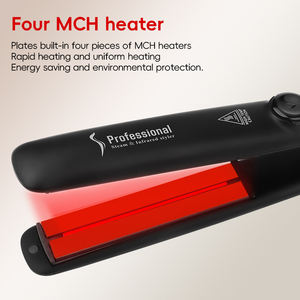 Plancha de vapor profesional de fábrica KangRoad, plancha de pelo de salón, plancha alisadora infrarroja de vapor de turmalina de cerámica - Product Image 4