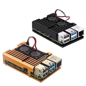 Casing Logam Raspberry <span class=keywords><strong>Pi</strong></span> Generasi ke-4 Raspberry <span class=keywords><strong>Pi</strong></span> 4B+ Kotak Paduan Aluminium 4B Aksesori Casing Pendingin - Product Image 1