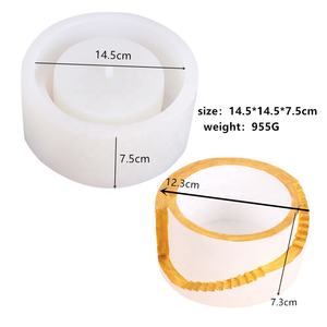 Moule <span class=keywords><strong>en</strong></span> silicone DIY simple pour plantes succulentes, <span class=keywords><strong>pots</strong></span> <span class=keywords><strong>de</strong></span> <span class=keywords><strong>fleurs</strong></span>, bougeoirs, cendriers, <span class=keywords><strong>porte</strong></span>-crayons et gadgets, pour escaliers et cylindres - Product Image 2