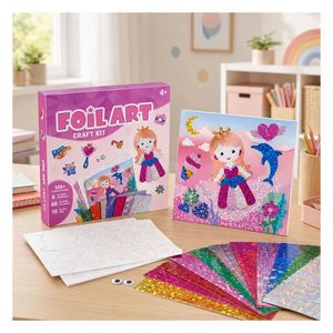Set de Manualidades con Láminas Brillantes para Pintar Tarjetas, Diseño de Princesa Real, Juguete Creativo Hecho a Mano para Niñas - Product Image 1