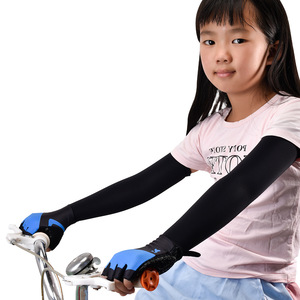 Manches de protection solaire d'extérieur pour enfants et filles, en Spandex et Polyester, UPF 50, avec trous pour les pouces, design une pièce - Product Image 5