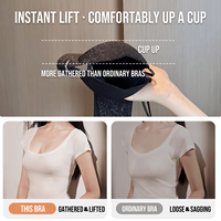 Bra Wanita S Intimates Push Up Bra Kain Tenun Berkilau Glitter Deep V Plunge Super Push-Up Tanpa Celah Cup 3 Warna