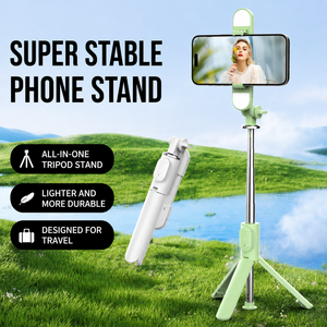 <span class=keywords><strong>Adyss</strong></span> A900 Support de photographie mobile tout-en-un, trépied de bureau pliable, bâton de selfie en ABS, longueur extensible de 1500 mm - Product Image 5