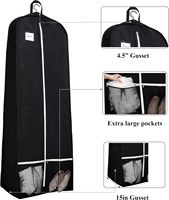 Housse de costume personnalisée imprimée sur mesure, nouvelle mode, pour robe de mariée, anti-poussière, noire, réutilisable, en non-tissé