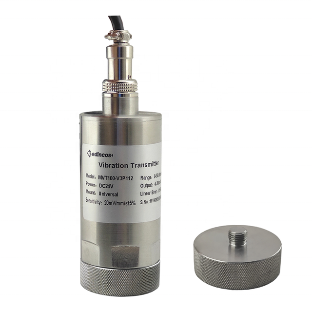 Madincos MVT100S30mm Mini Integrated Mechanical Analog 4-20mA Stainless Steel Vibration Sensor Transducer Universal Mounting 1