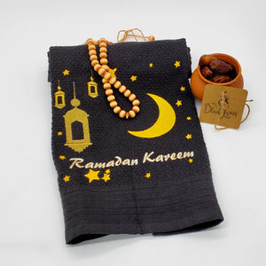 Vente en gros de mouchoirs en coton doux pour femmes, broderie, imprimés Ramadan Kareem, serviette de cuisine, Ramadan Mubarak, décoration festive pour la maison - Product Image 3