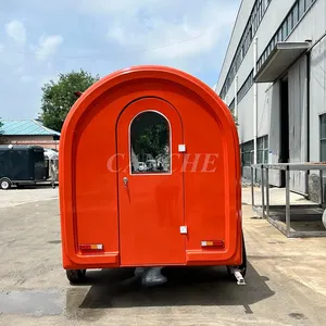 Carrito de Comida Móvil Comercial, Mini Remolque de Comida Redondo para Desayunos, Café y Bagels, con Certificación CE - Product Image 6