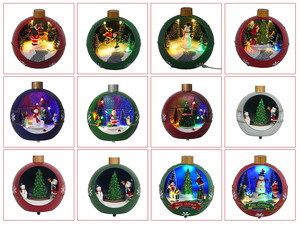 <span class=keywords><strong>Adornos</strong></span> Navideños de Plástico con Escena de Muñeco de Nieve Musical Mecánico, Decoración Navideña al por Mayor - Product Image 4
