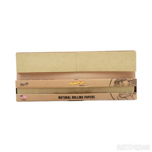 Custom Logo 220*66mm Natural Wood Pulp <b>Brown</b> Color Super Size With Filter Tips <b>Paper</b> For Smoking <b>Rolling</b> <b>Paper</b> Wholesale - Product Image 6